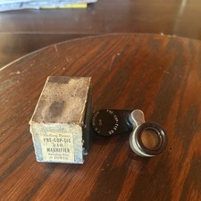 Antique Vintage Pre Cop Tic #10 Optical Magnifying Eye