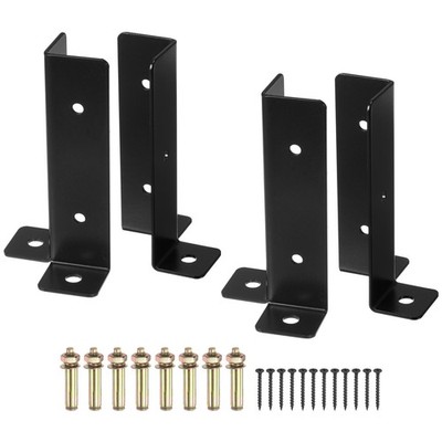4pcs Adjustable Deck Post Base Bracket Half Column for Deck Railing Mailbox