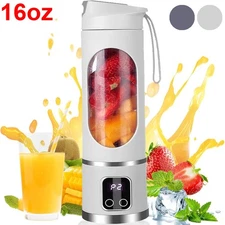 Cordless Portable Personal 16oz Blender Smoothies and Shakes Juicer Bottle Cup