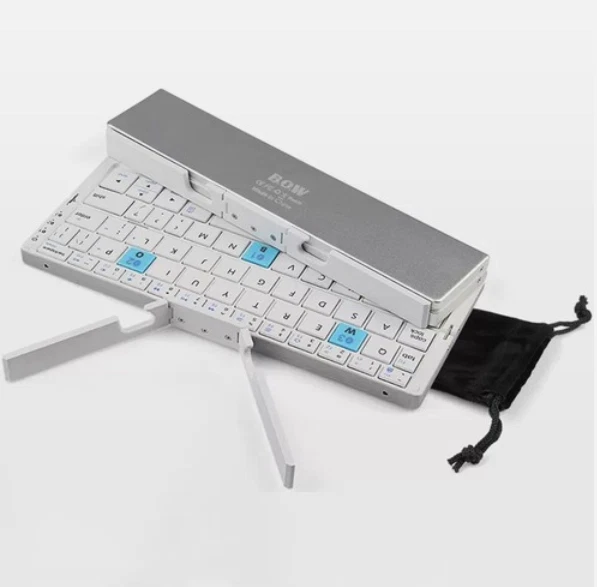 BOW HB199 Foldable Mini Bluetooth Keyboard For OPPO Find N5 N3 HUAWEI Mate X6 XT - Image 3 of 4