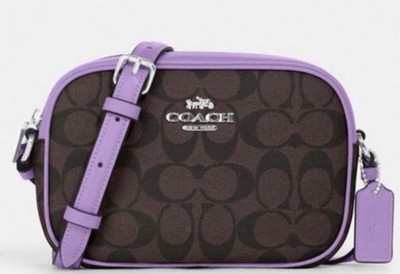 Coach  Mini Jamie Camera Bag In  Signature Canvas  Smooth Leather & Card Holder