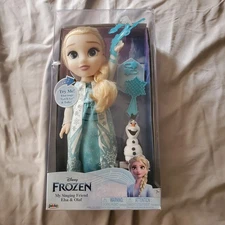 Disney Frozen My Singing Friend Elsa 14" Doll With Olaf & Accessories Let It Go