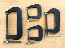 Lot of 4 Vintage 2 #51 , 1 #54, 1 #55 Super Jr. Cincinnati Tool Co. C Clamps