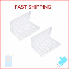 Secmity 2pcs 42 Grids Plastic Bead Organizer Beads Storage Containers Bead Holde