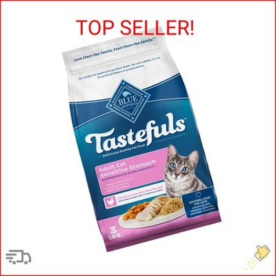 Blue Buffalo Tastefuls Natural Dry Food for Adult Cats, Sensitive Stomach, Chick