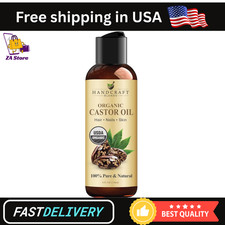 Premium Organic Castor Oil 100 Pure and Hexane-Free Cold-Pressed Beauty 4 fl