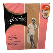 Vintage Rexall Spuntex Beautiful Seamless Stockings Size 10 1/2 51 Gauge Mist 32
