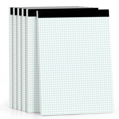 Graph Paper Pads 8.5 x 11, 4x4 Graph Ruled, 6 Pack 1/4 Graph Paper Notebooks