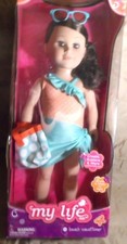 My life doll 18inch beach vacationer brown hair and eyes