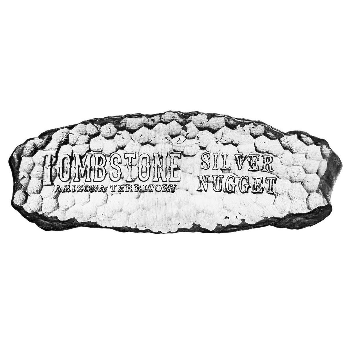 希少NuggetsⅡOriginalArtyfactsfromtheBritis 10 oz Tombstone Silver Nugget Bullion Bar .999 Fine Silver #A343