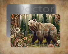FLORAL BEAR 8" x 12" metal sign Made in USA
