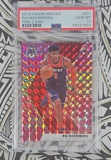 2019 Panini Mosaic Rui Hachimura #231 Pink Camo Prizm RC PSA 10 Gem RH822 LAKERS