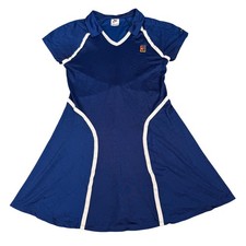 VTG 90s Nike Tennis Dress Womens L Blue Dri-FIT Court Skirt Pickleball USA Made
