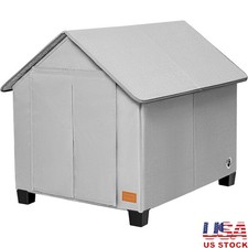 Weatherproof Pet House Insulated Dog Shelter Removable Mats Elevated Design New
