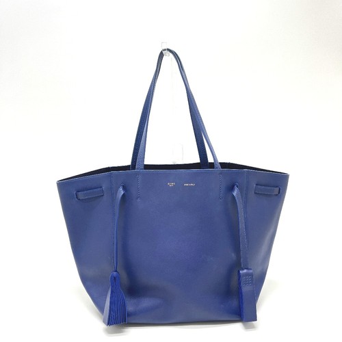 CELINE Hippo phantom Tassel bag Tote Bag Leather blue