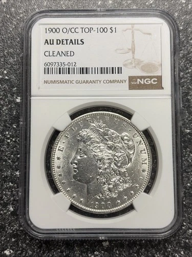 1900-O/CC Morgan Silver Dollar -NGC AU Details - Cleaned