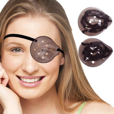 AMZVIO 2Pcs Eye Shield after Cataract Surgery Dark Clear Eye Patch Plastic Guard