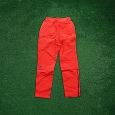 Adidas Men's Red 2018 Sideline Squad Woven Blank Performance Tapered Pants