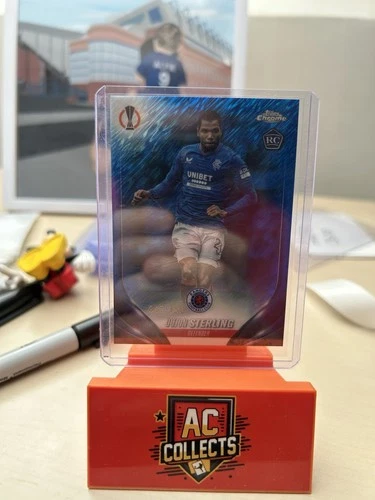 2023-24 Topps Chrome UEFA #95 Dujon Sterling Blue Shimmer Refractor #/150 (3665)