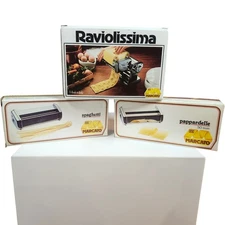 MARCARTO Raviolissima Ravioli,Pappardelle,Spaghetti Pasta Attachment Lot NEW