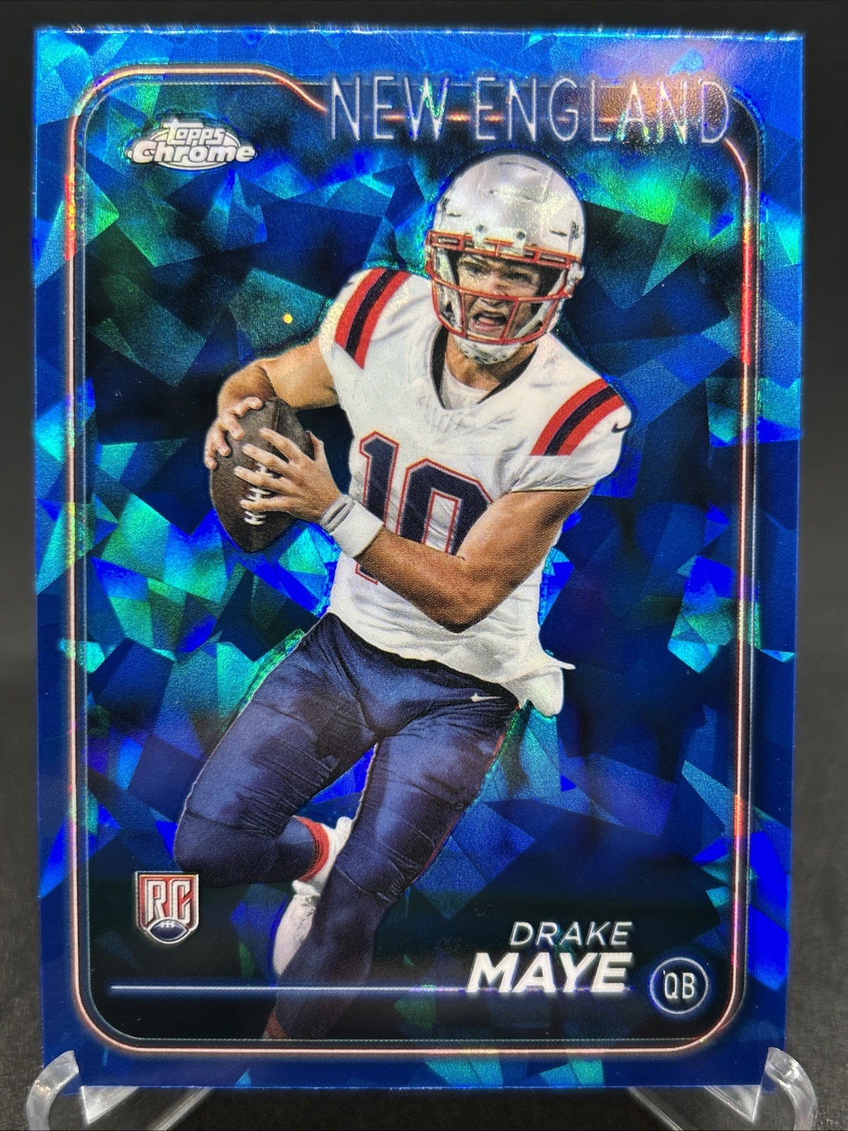 2024 Topps Chrome Drake Maye # 203 Sapphire Rookie RC Patriots