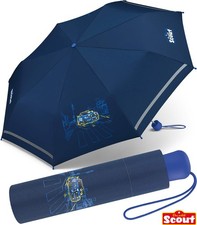 Scout Regenschirm Kinderschirm Taschenschirm Schulmappe safety reflex Police Car