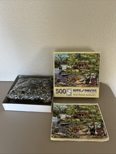 Bits And Pieces 500 Piece Family Puzzle Cabin By The Lake
