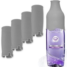  4 Pack Leak Proof Sleeves for Travel - Elastic Sleeve for Bottles Grey 
