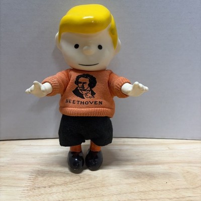 1966 Schroeder Peanuts Pocket Doll Beethoven Sweater Boucher 7'' vintage clean!