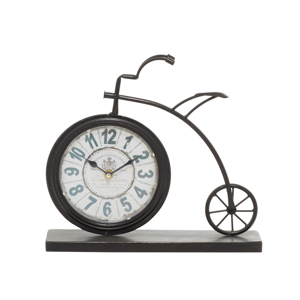 Reloj Decorativo Bicicleta Metal Marrón - 13 x 3 x 12 Marrón 13 x 3 x 12 Foto 3 de 4