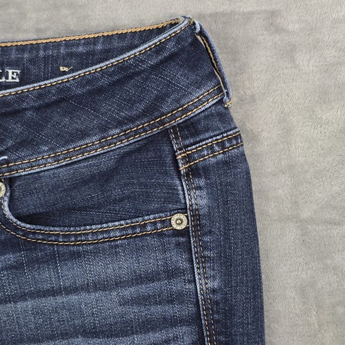 American Eagle Outtfitters Jeans Womens 0 Regular Dark Denim Low Rise 28x29.5 - Picture 4 of 19