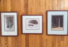 Set Of 3 Vintage Tom Heflin SIGNED Prints Professionally Framed 69’ 73’ 81’