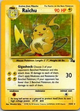 Raichu (14) Unlimited Holo Holo Rare Fossil 14/62 MP on eBay
