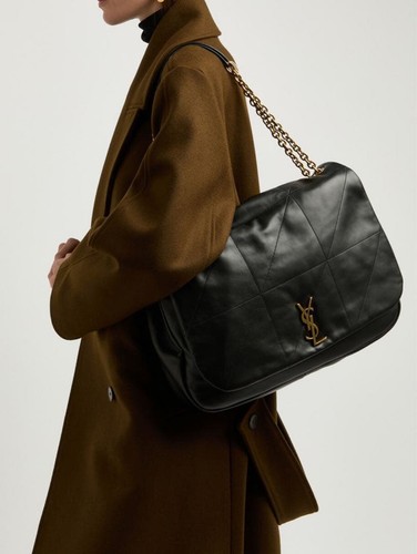 Genuine YSL Saint Laurent Black Shoulder Bag Jamie 4.3