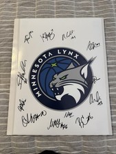 MINNESOTA LYNX 2025 FULL TEAM SIGNED 11x14 Photo WNBA Logo Authentic Autograph