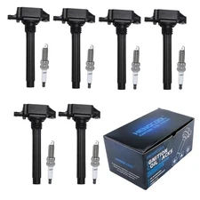 Spark Plugs & Ignition Coils Set 6 Packs UF648 Compatible with Jeep UF648SP*6 1