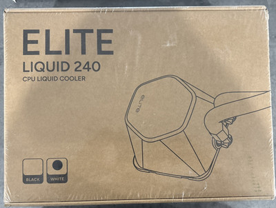 Cooler Master Elite Liquid 240 White ARGB AIO CPU Cooler - New Factory Sealed