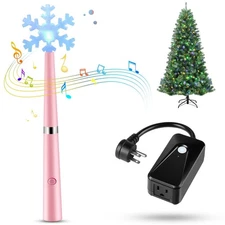 Light Wand, Wireless Remote Control Outlet for Christmas String Lights and De...