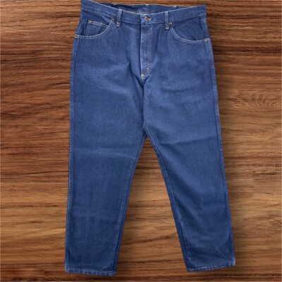 Rustler Classic Dark Blue Relaxed Fit Heavy Weight Denim Jeans Size 38x32 