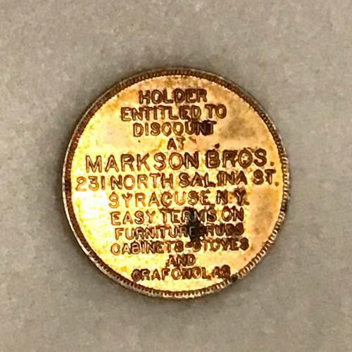 Vintage Markson Brothers Furniture Store Profit Sharing Copper Coin