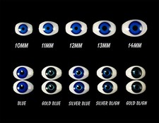 2 pc Glasstic Realistic Doll Eyes Eyeball Top Quality Made in Japan