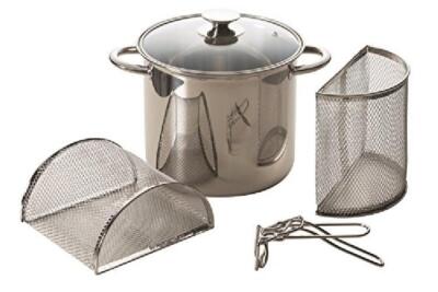 Pentola Per Pasta Excelsa Pastamica 5 Litri - In Acciaio Inox 18/10, Con Cestello E Coperchio, Adatta Anche All'Induzione - copertina