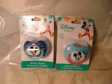 LOT OF 2 DISNEY BPA FREE BABY MICKEY MOUSE ORTHODONTIC PACIFIER FREE USA SHIP
