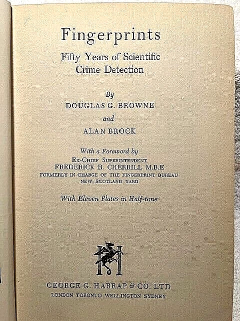 1953 FINGERPRINTS Browne Crime Detection Identification Fingerprinting ID Law - Image 3 of 4