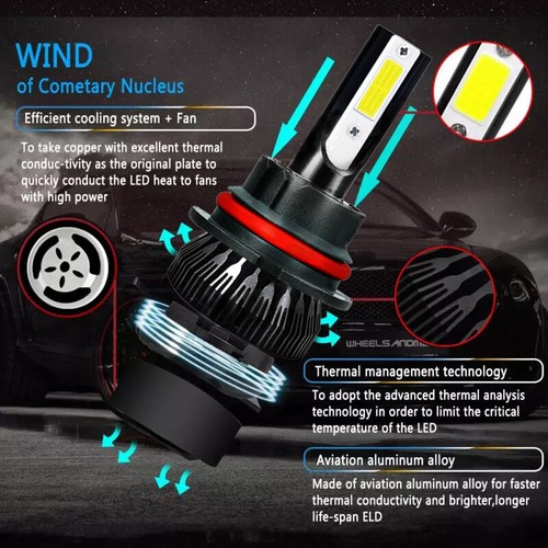 For Mercury Grand Marquis 1998-2005 -2X 9004/9007 8000K LED Headlight Bulb Hi/Lo - Picture 9 of 11