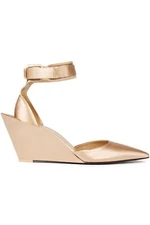 New ZIMMERMANN "Surf"  Satin Wavelength Wedge Heel in Sand -  Size 41 - $850 USD