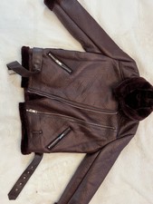 I Lead Burgundy Red Fox Fur Jacket Medium Jacket