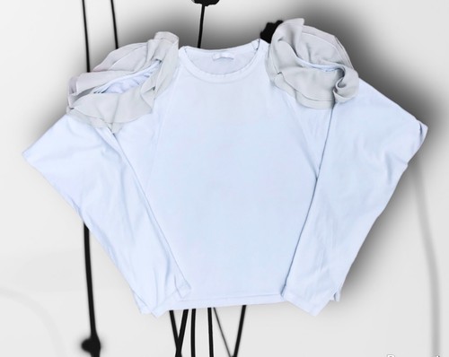 Chloé, Chloe Longsleeve Shirt Vintage XS White Womens Top Off the shoulder with lace