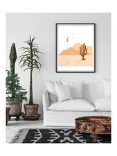colorful abstract canvas wall art - landscape desert Art Print (8.5”x11”)