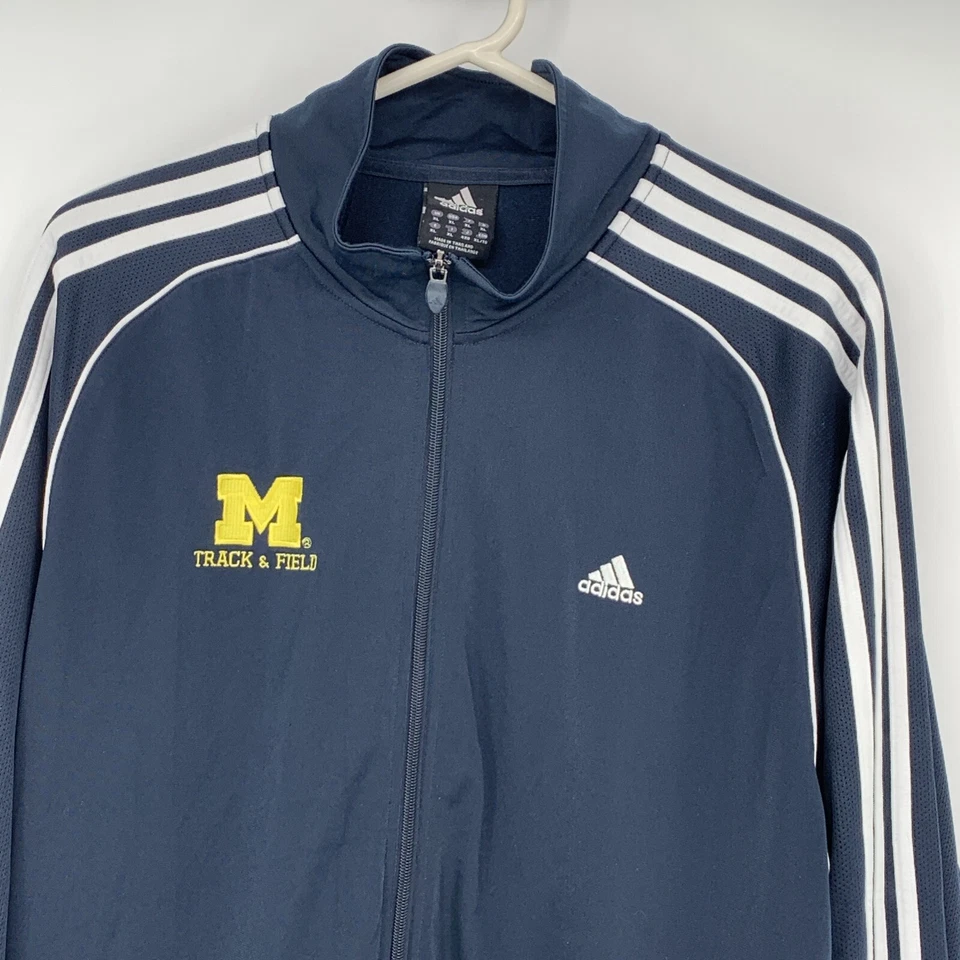 Chaqueta Adidas Universidad de Michigan para hombre con cremallera para hombre XL NCAA edición del equipo Foto 2 de 4